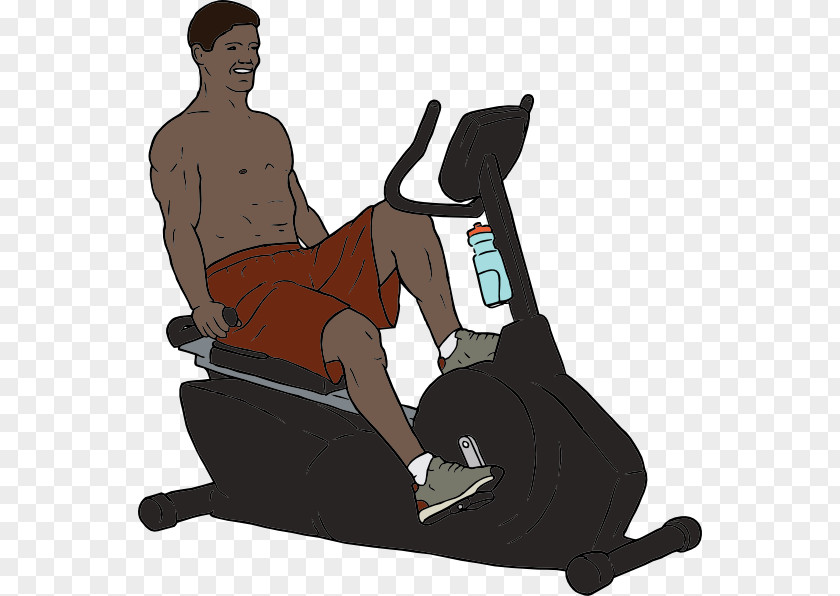 Cartoon People Exercising Exercise Bikes Physical Fitness Centre Bicycle Clip Art PNG
