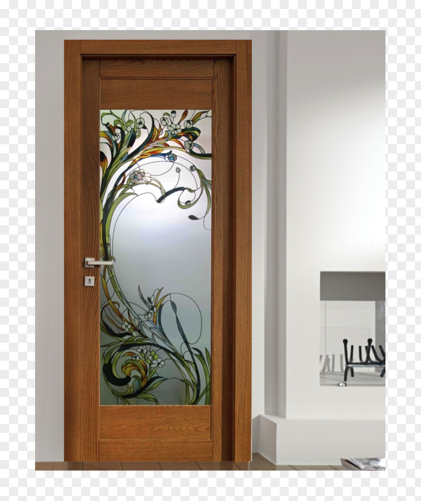 Glass Stained Door Abrasive Blasting Insulated Glazing PNG