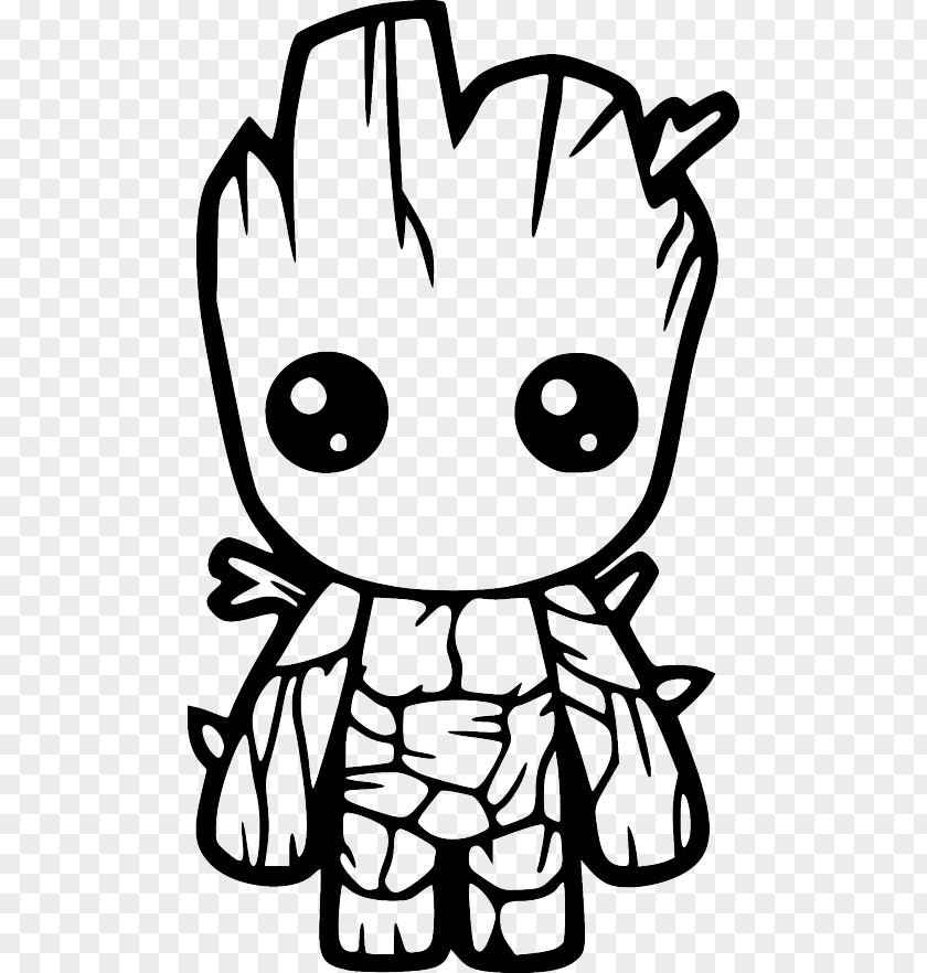 Rocket Raccoon Baby Groot Decal Bumper Sticker PNG