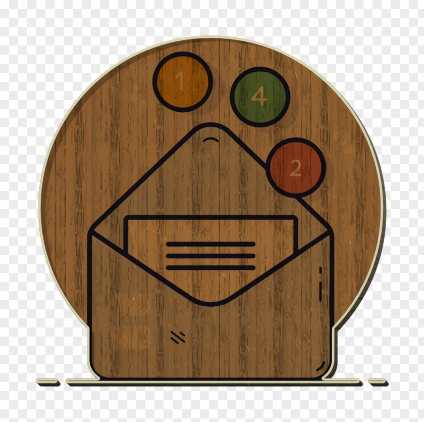 Wood Stain Email Icon Inbox Letter PNG