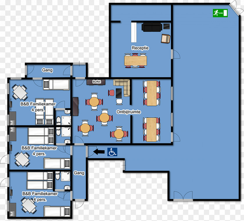 Bed Floor Plan And Breakfast Groningen Hotel PNG