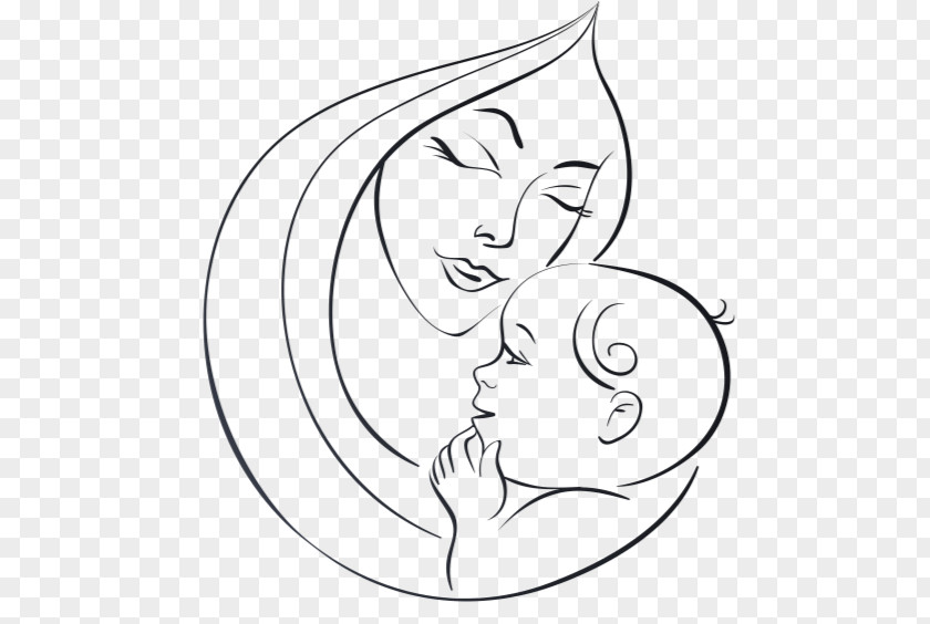 Hand-painted Coconut Milk Drawing Mother Sketch PNG
