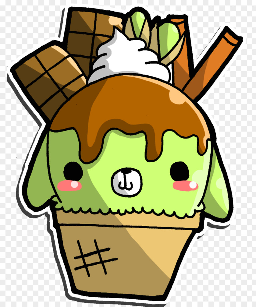Ice Cream Cartoon Cones Chocolate Pistachio PNG