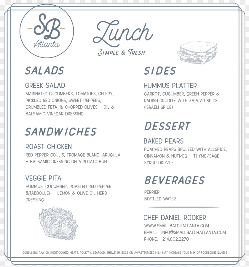 Lunch Catering Atlanta Product Font Line PNG