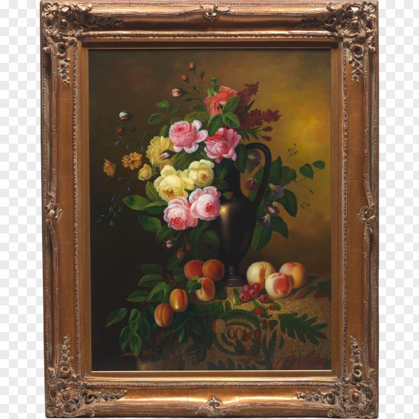 Painting Floral Design Tulips In A Vase Still Life Oil PNG