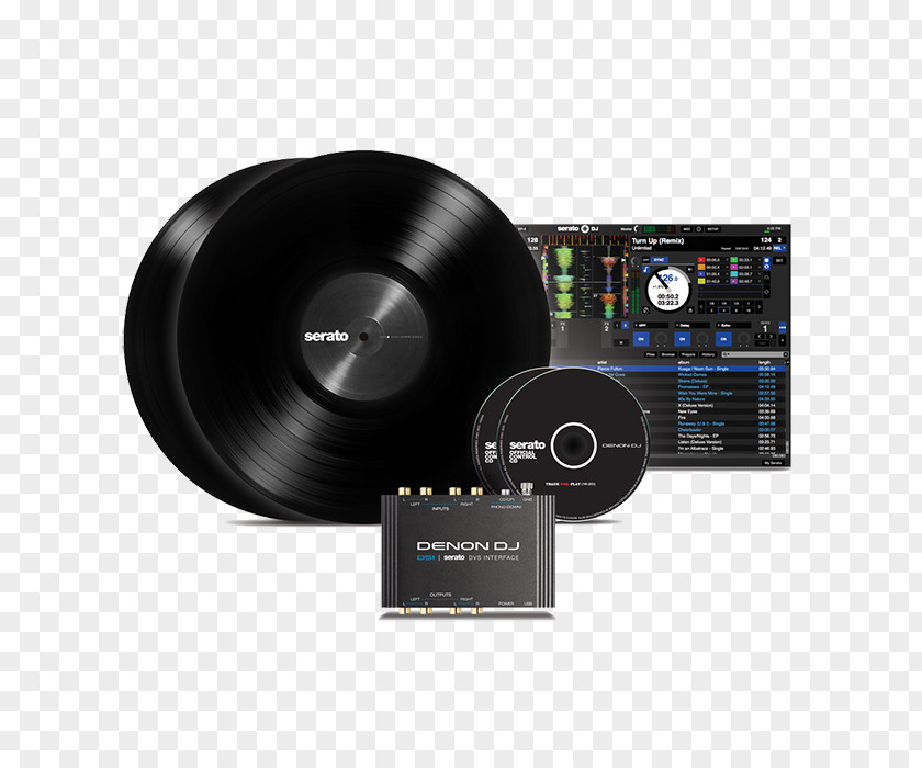 Vinyl Emulation Software Denon DS1 Audio Disc Jockey DJ Controller PNG