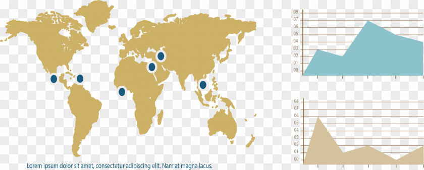 Map Distribution Data Chart World Globe Continent PNG
