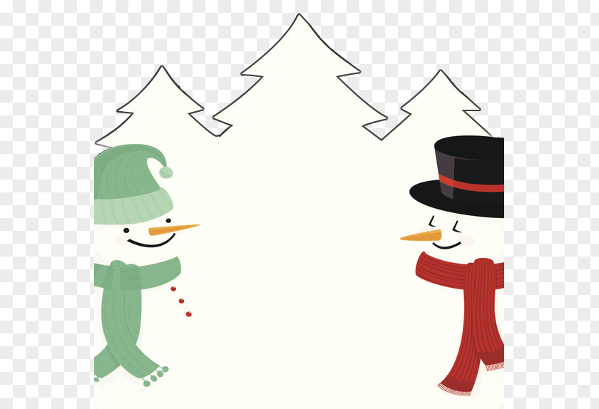 One Pair Of Snow People Snowman Clip Art PNG