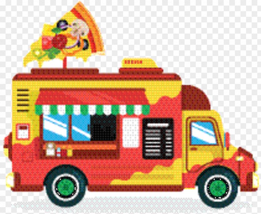 Toy Vehicle Truck Pizza Car PNG