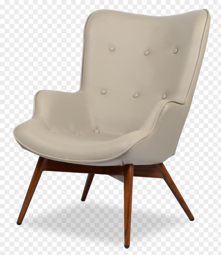 Wing Chair Fauteuil Couch Table Wood PNG