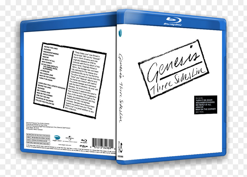 Dvd Blu-ray Disc Three Sides Live Genesis 1976–1982 Film PNG