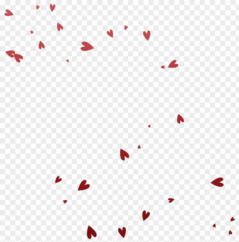Floating Red Hearts Heart PNG