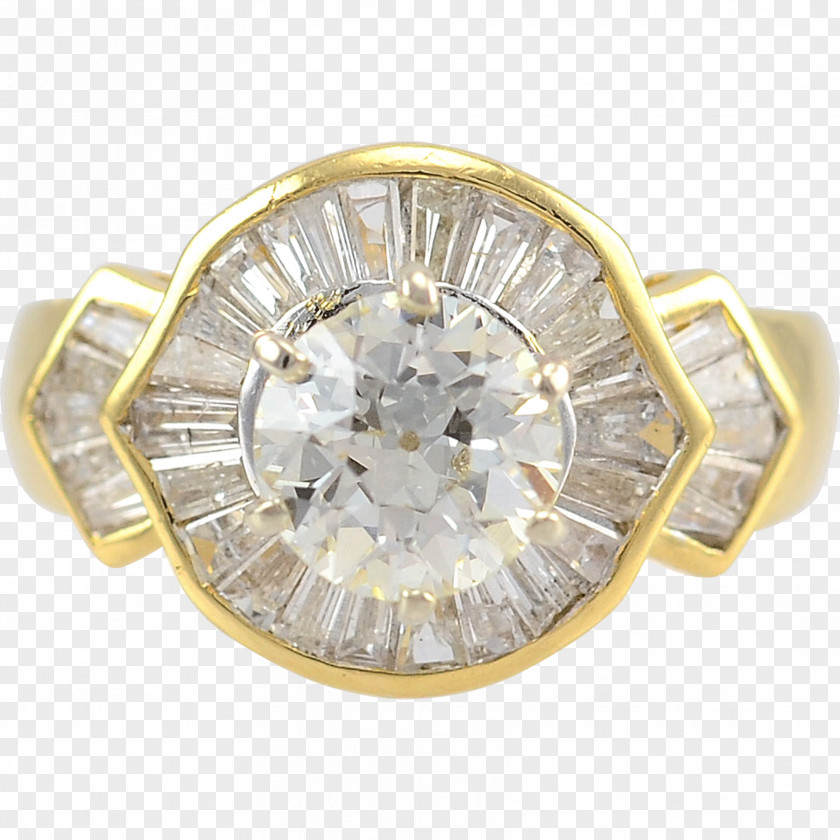 Ring Carat Gold Emerald Diamond PNG