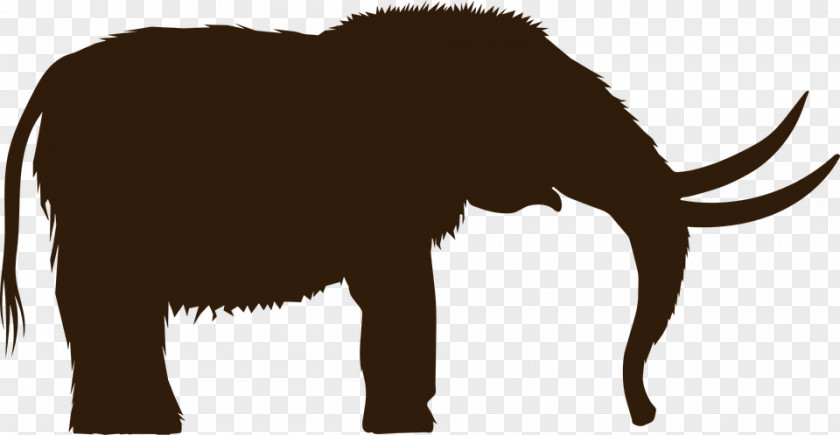 Silhouette Woolly Mammoth Mastodon Clip Art PNG