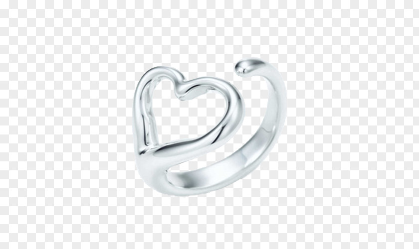 Tiffany Heart-shaped Ring Earring & Co. Heart Sterling Silver PNG