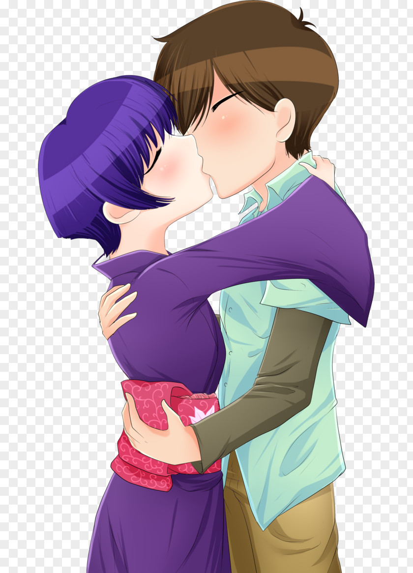 Ai Yori Aoshi Human Illustration Brown Hair Black Purple PNG