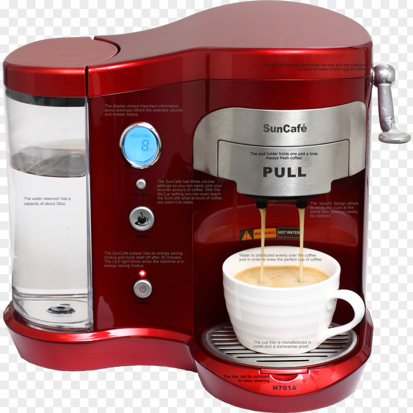 Coffee Single-serve Container Coffeemaker Brewed Espresso PNG