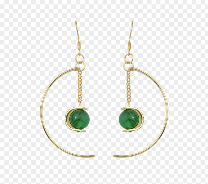 Emerald Earring Bead Chain Gemstone PNG