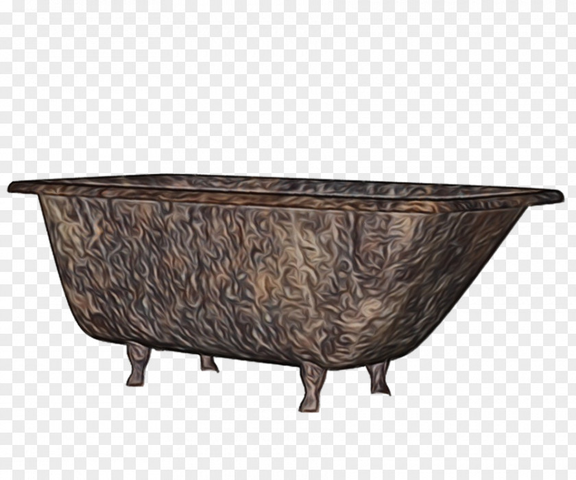 Furniture Antique Bowl Table Bathtub Metal PNG