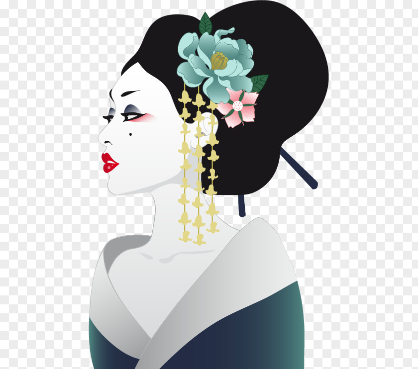 Japanese Woman Japan T-shirt Geisha Uemura Shu014den Illustration PNG