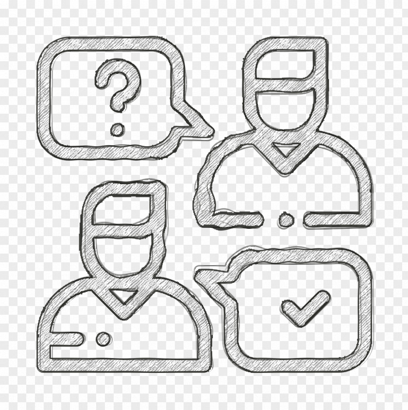 Line Art Text Interview Icon PNG