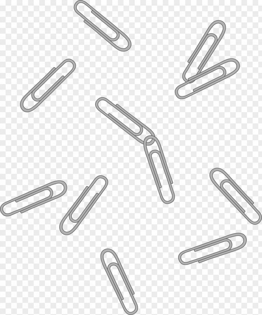 Scattered Vector Paper Clip Post-it Note Art PNG