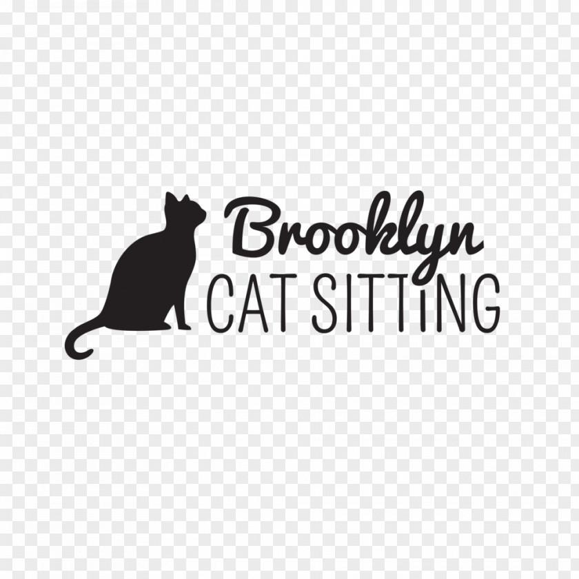 Sitting Cat Logo Brand Black M Font PNG