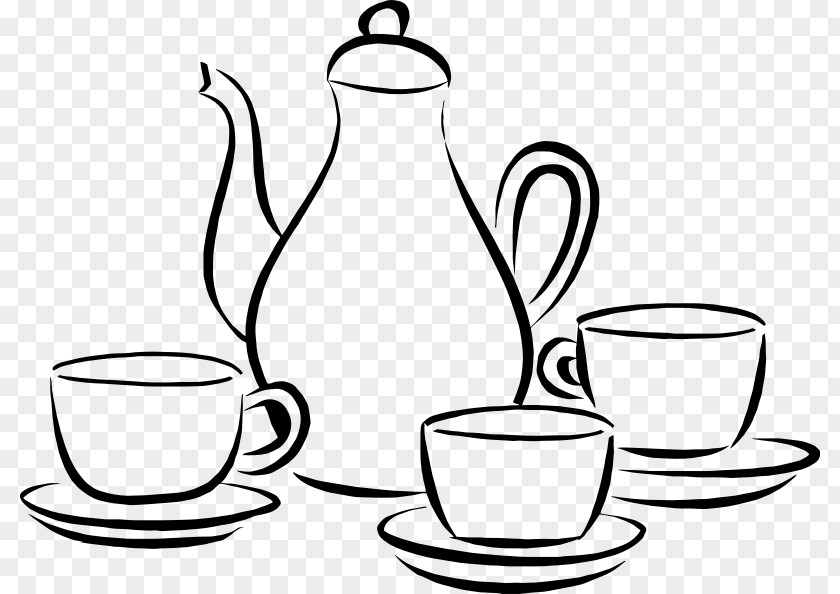 Teapot Coffee Cup Cafe Clip Art PNG
