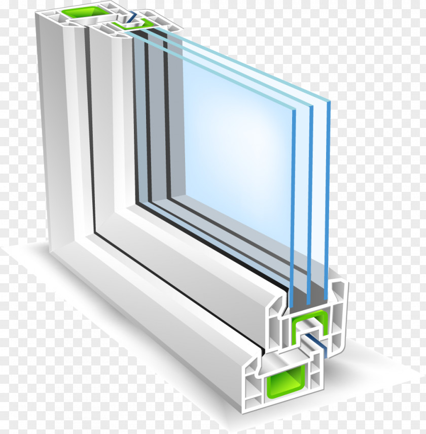 Vector Hand-painted Aluminum Bezels Paned Window Insulated Glazing Glass PNG