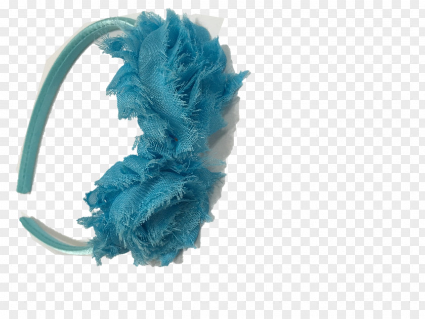 Jasmine Bouquet Sky Blue Headband Turquoise Crochet PNG