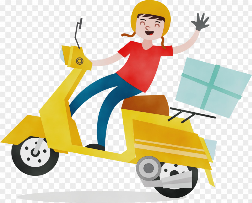 Toy Package Delivery Watercolor Cartoon PNG