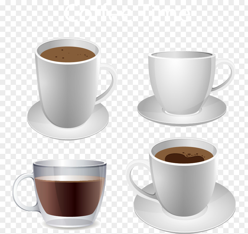 Vector Hand-painted Coffee Cup Espresso Tea Instant PNG