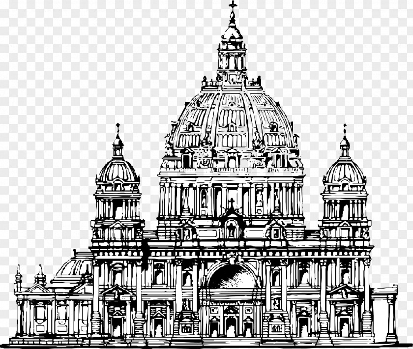 Western Palace Architecture Berlin Cathedral Xara Clip Art PNG