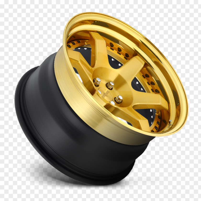 Car Alloy Wheel Rim Gold PNG