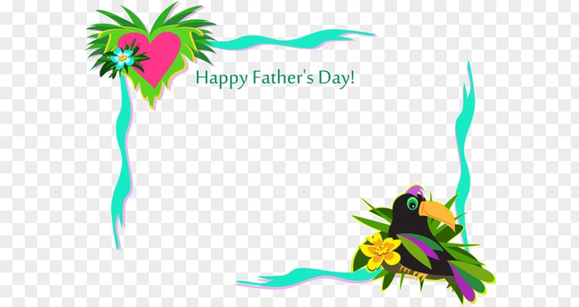 Cartoon Bird Border Borders And Frames Fathers Day Clip Art PNG