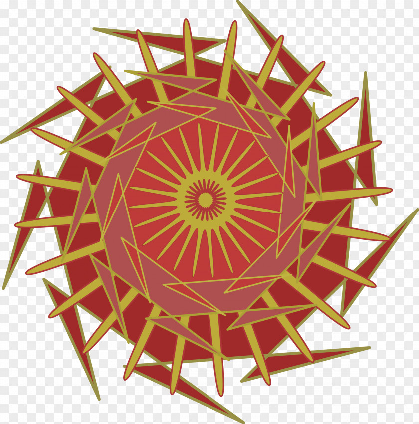 Fireball Mandala Clip Art PNG