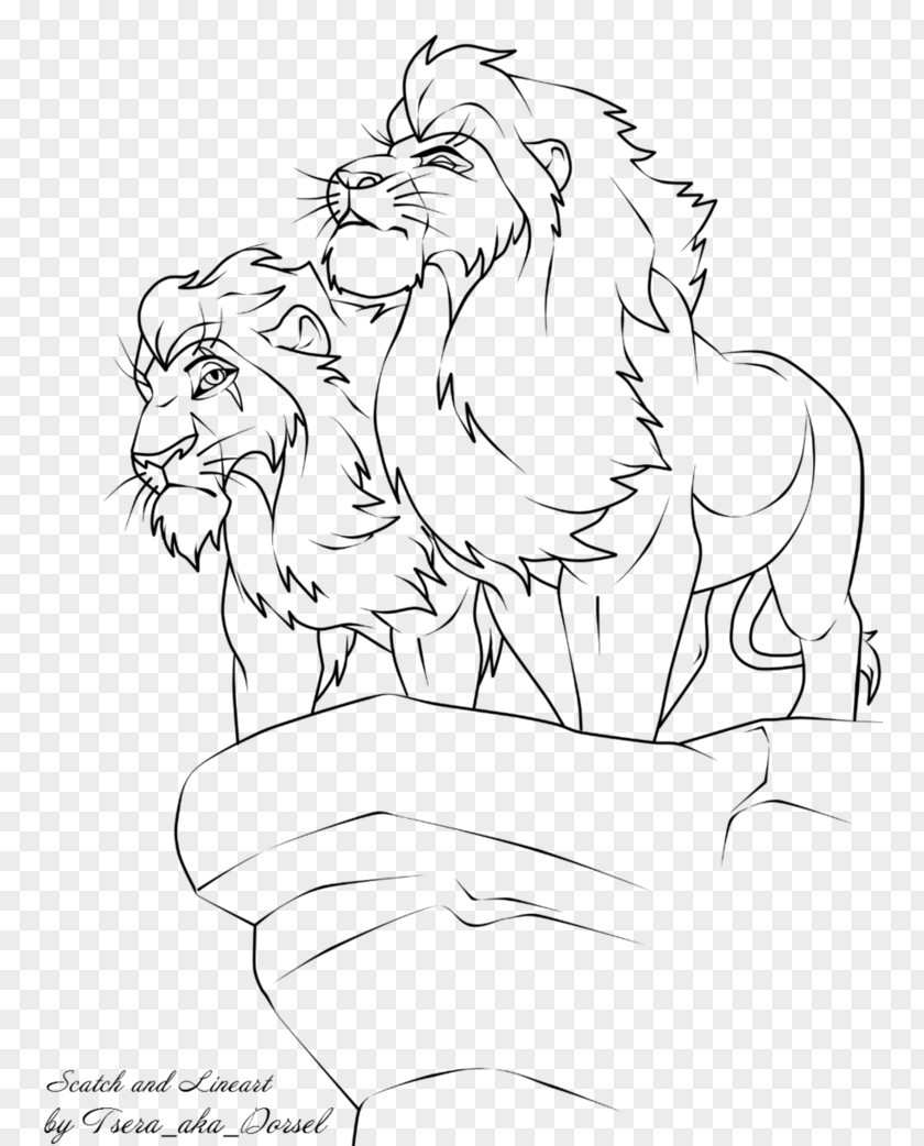 Lion Drawing Simba Zira Scar Mufasa PNG