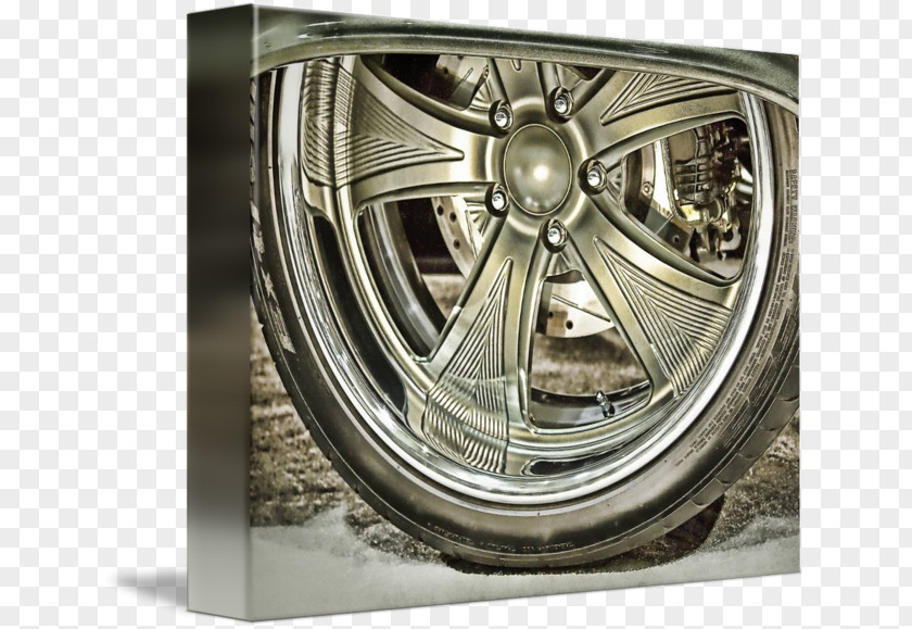 Silver Alloy Wheel Spoke Tire Rim PNG