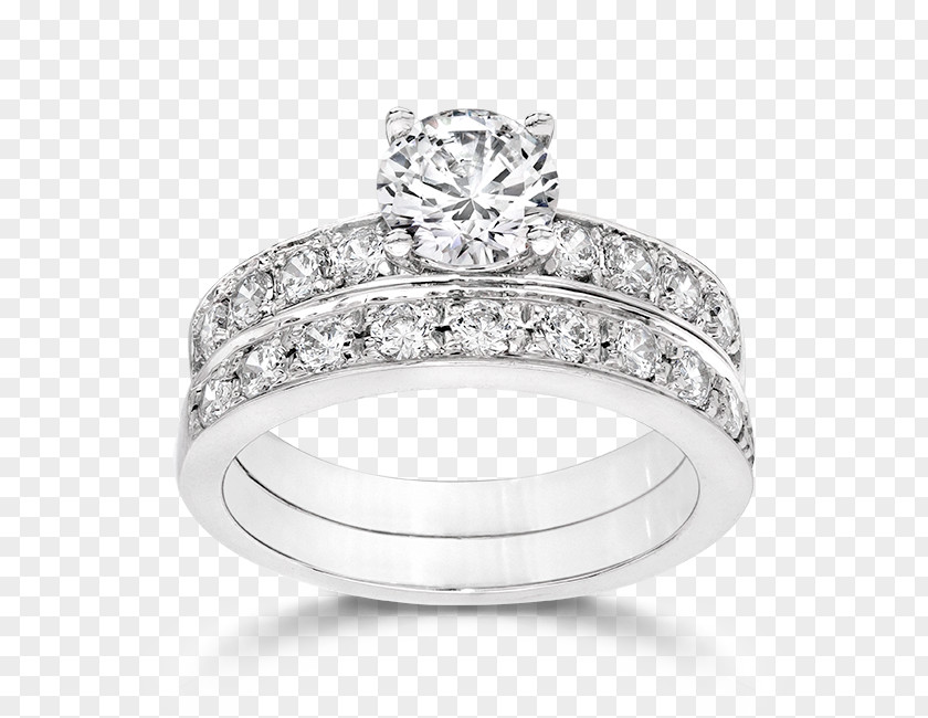 Wedding Set Princess Cut Engagement Ring Diamond PNG