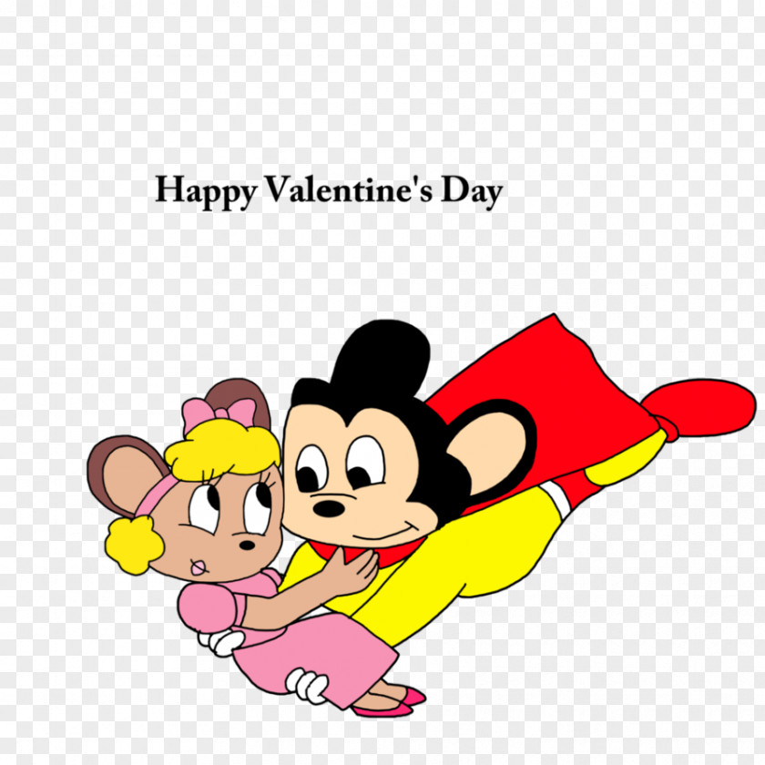 Mighty Mouse Pink M Character Finger Clip Art PNG