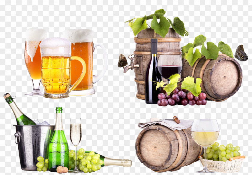 Wine And Beer Whisky Cocktail Champagne Distilled Beverage PNG