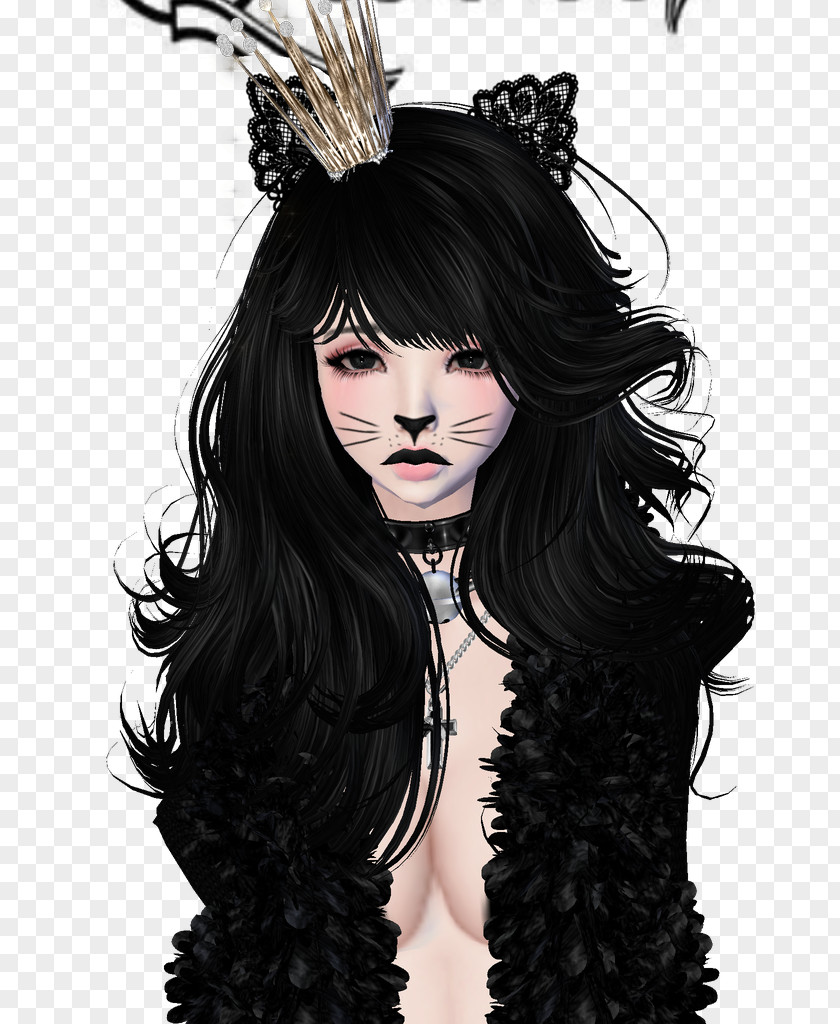 Hair Black Coloring Brown Long PNG