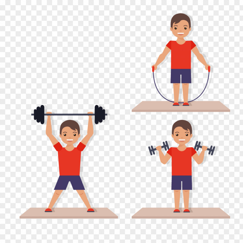 Men's Fitness Flat Euclidean Vector PNG