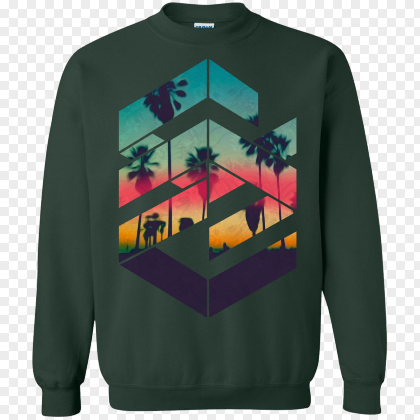 Ocean Sunset T-shirt Hoodie Sleeve Sweater PNG