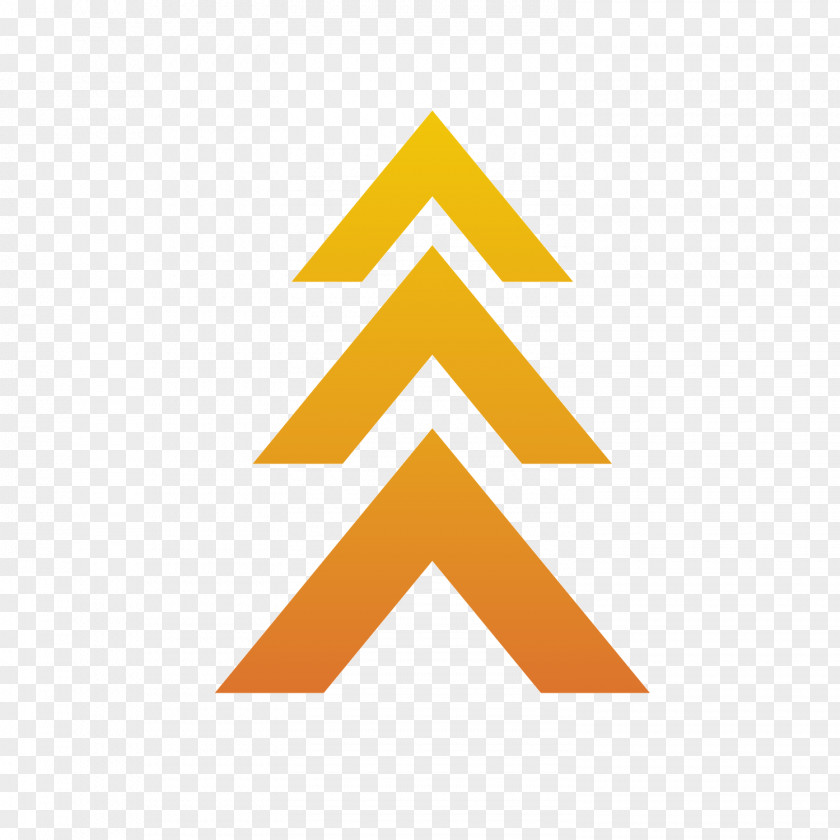 Yellow Gradient Direction Arrow Euclidean Vector Triangle Computer File PNG