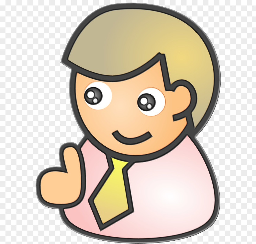 Animated Cartoon Pleased Facial Expression Cheek Finger Clip Art PNG