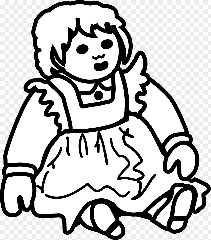 Doll Line Art Drawing Clip PNG