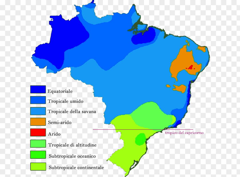 Map Brazil Köppen Climate Classification PNG