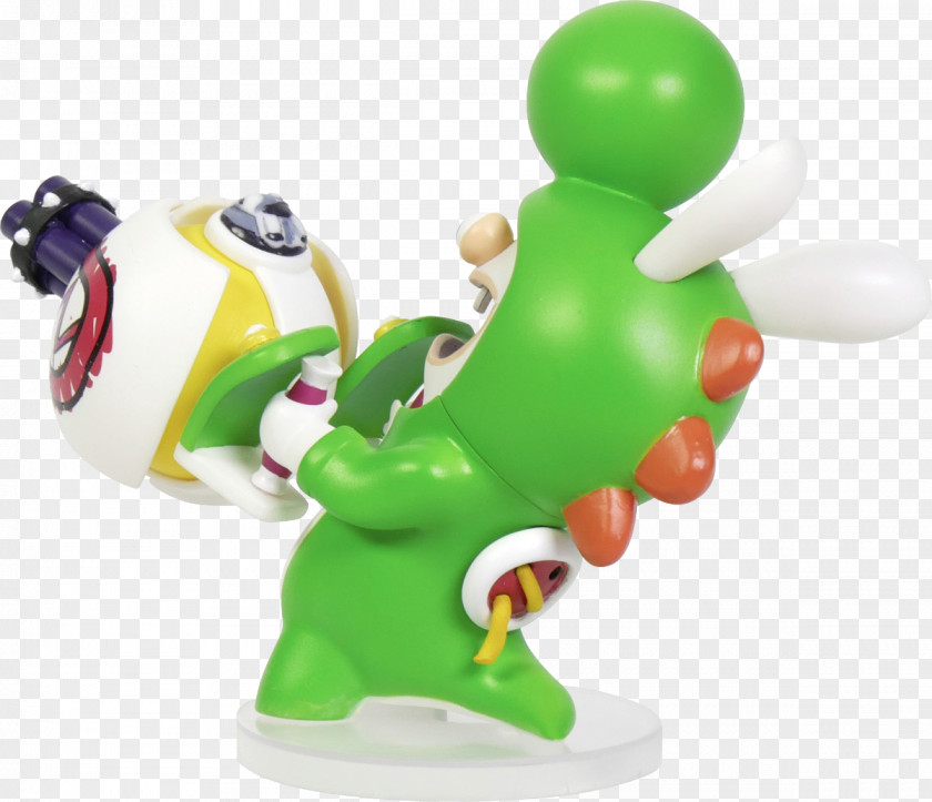 Mario + Rabbids Kingdom Battle & Yoshi Nintendo Switch Figurine PNG