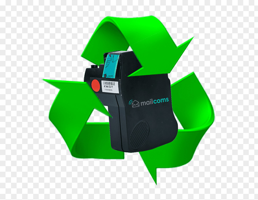Red Ink Paper Recycling Symbol Franking Machines PNG